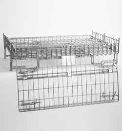 Galvanized Foldable Industrial Wire Containers Stackable for Space Saving