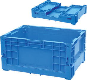 Heavy Duty Blue  Folding Pallet Box High Strength Long Life Span